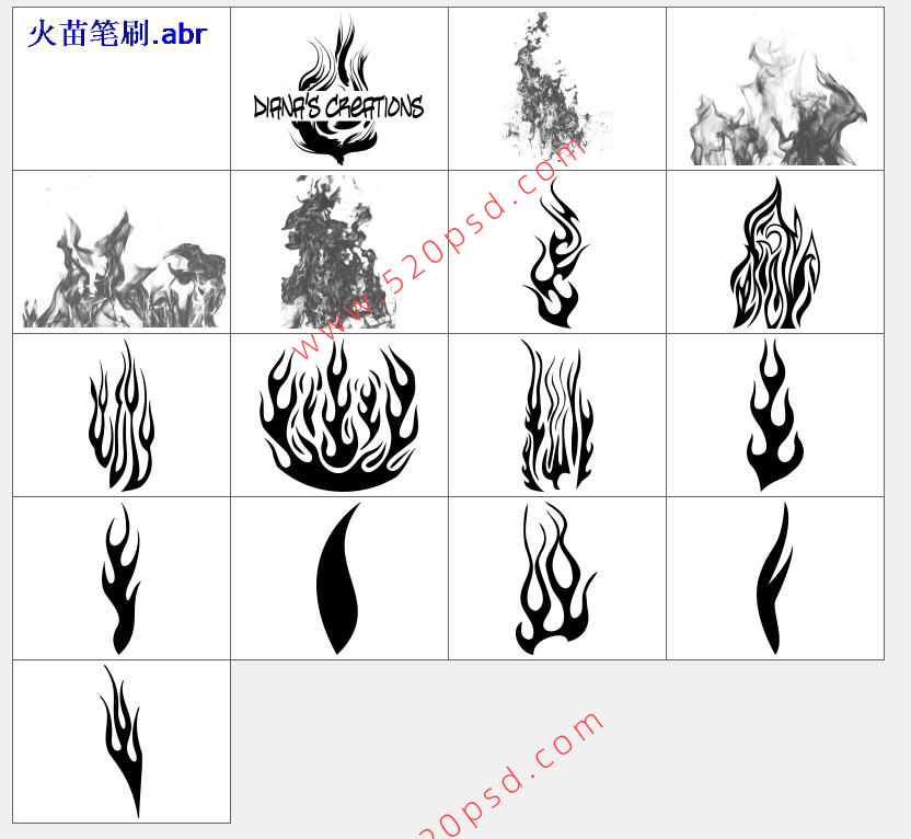 火苗ps火焰笔刷